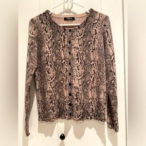 Style & Co. snake-print cardigan